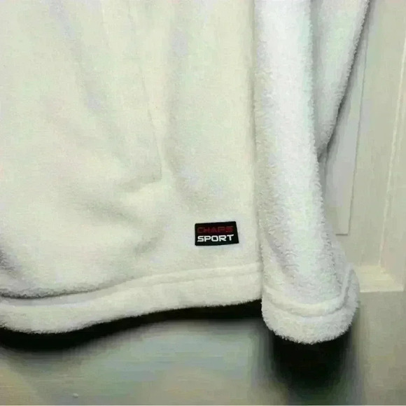 Chaos Sport Full Zip Off White Fleece Jacket Sweatshirt - Picture 2 of 8